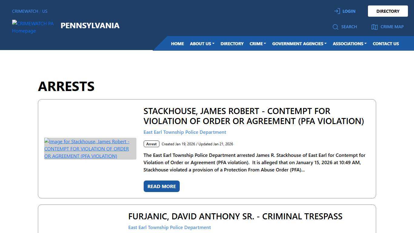 Pennsylvania Arrests | CRIMEWATCH